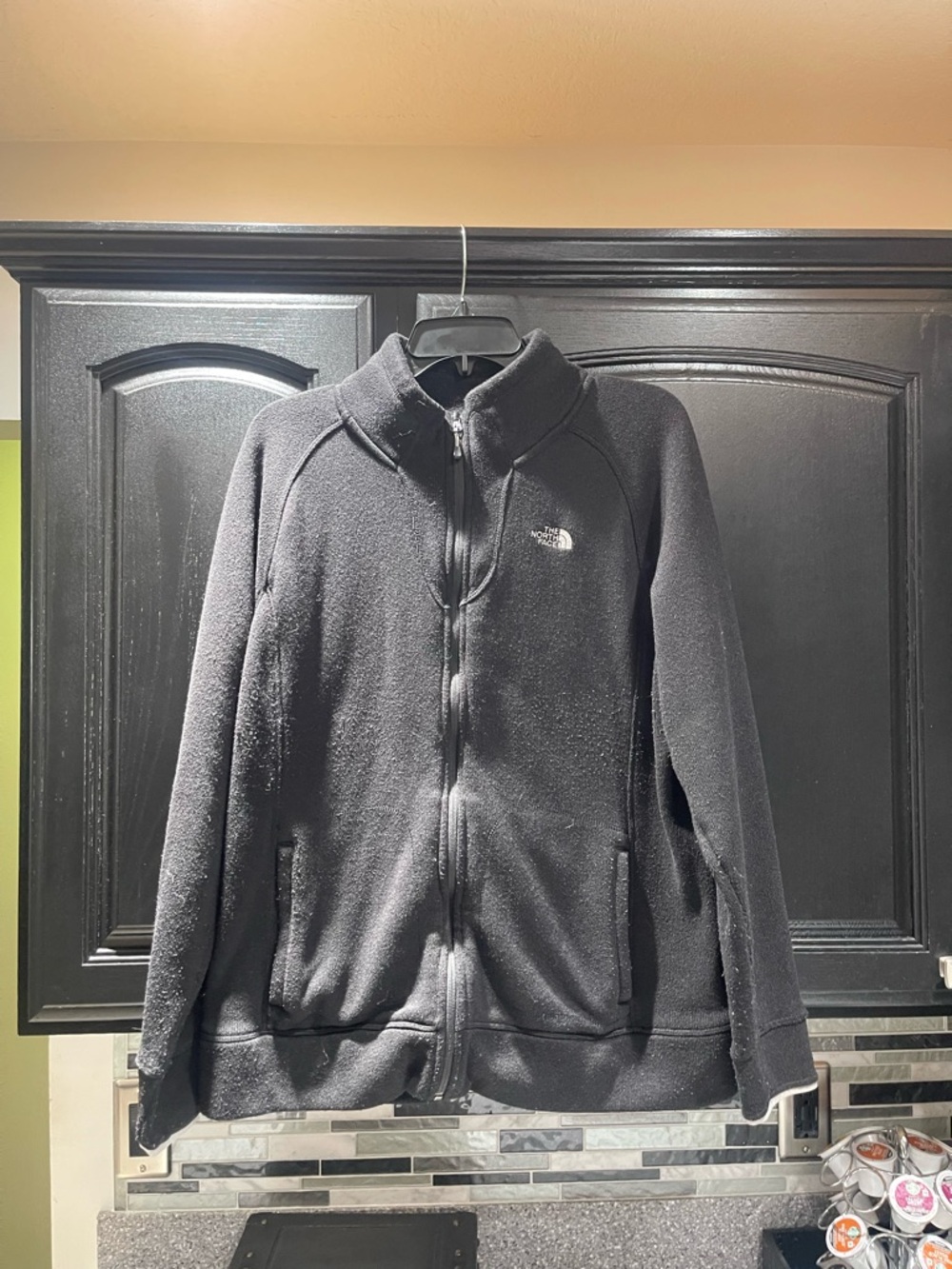 The North Face Jacket Women XL Black Full Zip Fleece Hiking
